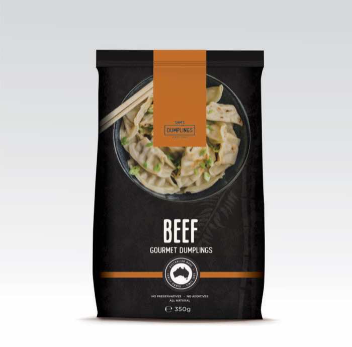 Sam's dumplings with beef, 350g (18 per carton)