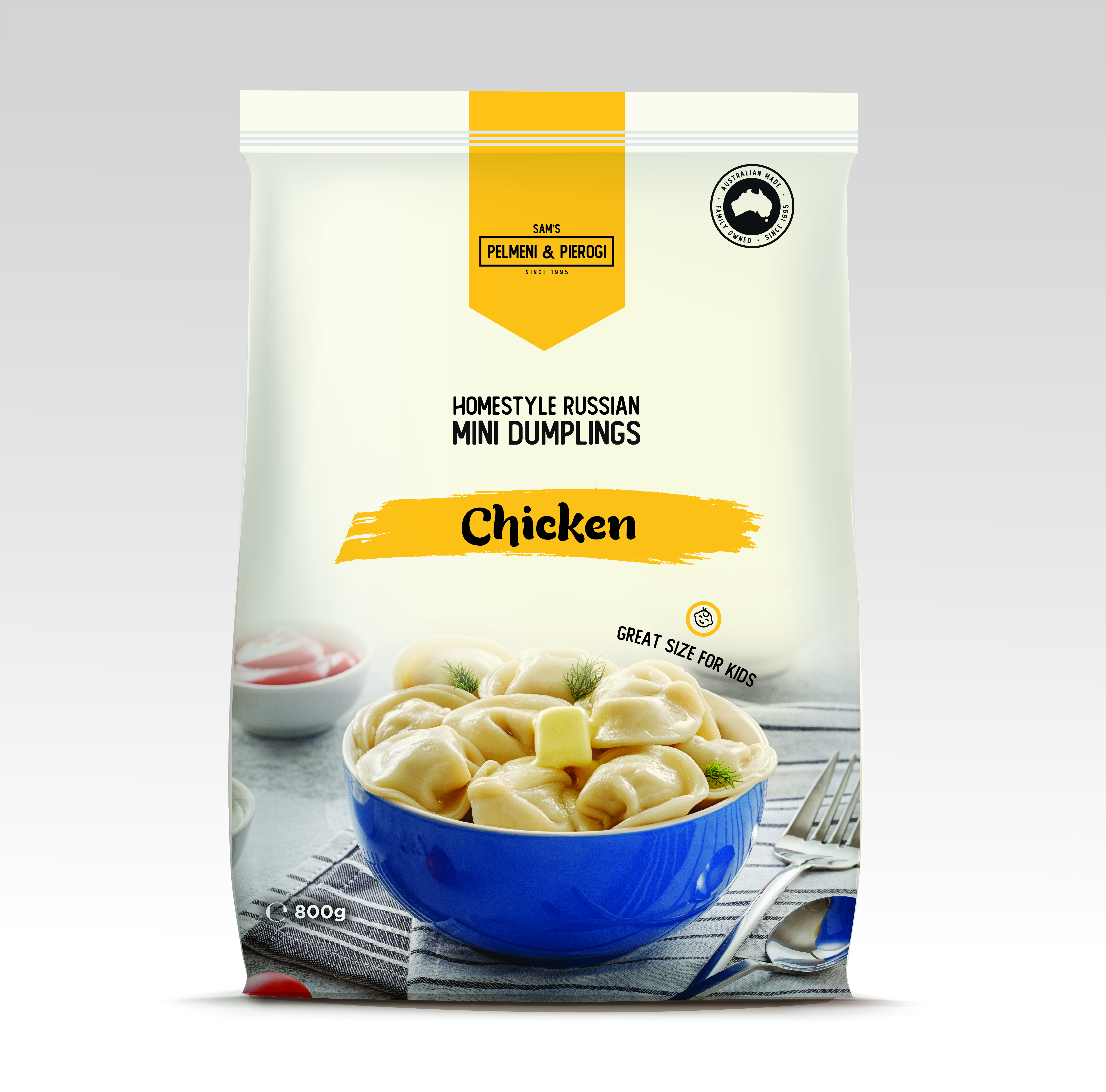 Sam's Mini Pelmeni with Chicken, 800g (12 per carton)